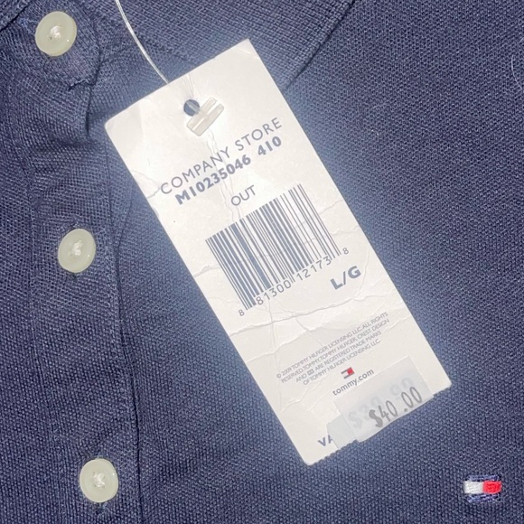Tommy Hilfiger Regular Fit Stretch Tommy Polo NWT NAVY LARGE - Picture 9 of 13